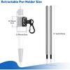 Portable Pen Holder for Lanyard, Elastic Pen Pencil Holder with Silicone Lanyard Around Neck for Nurses, Teachers, Waitres, Carpenters, Construction