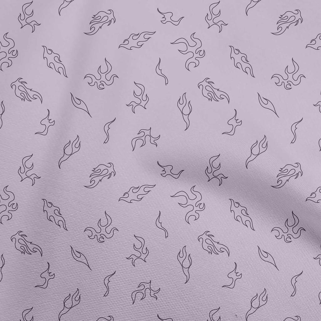 oneOone Cotton Flex Gray Fabric Abstract Flame Sewing Fabric By The Yard Printed Diy Clothing Sewing Supplies 40 Inch