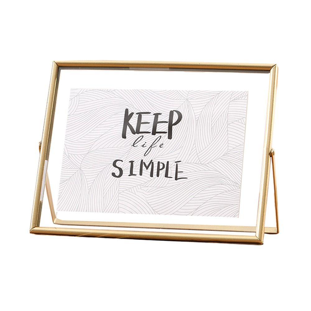 Металлическая фоторамка в минималистичном стиле Прозрачная поверхность Парящая фоторамка Дом