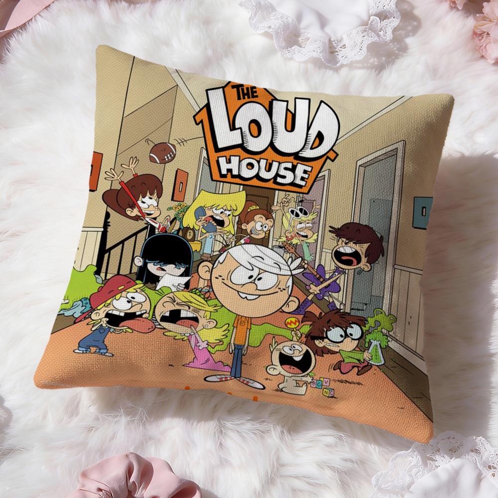 Чехол на подушку L-Loud House Премиум Комфорт Двусторонний Чехол на Подушку - Дизайн "Два в Одном" для Любой Комнаты и Салона Автомобиля