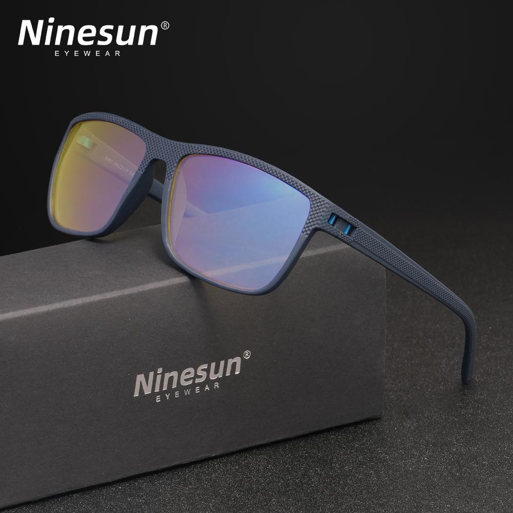NINESUN Fashion Anti Blue Ray Glasses TR90 Frame Women Men Eyewear Blue Light Blocking Transparent Lens Optical Eyegalsses