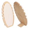 Necklace Display Stand Leaf Shaped Soft Lint Scratch Proof Wooden Chain Jewelry Holder Beige
