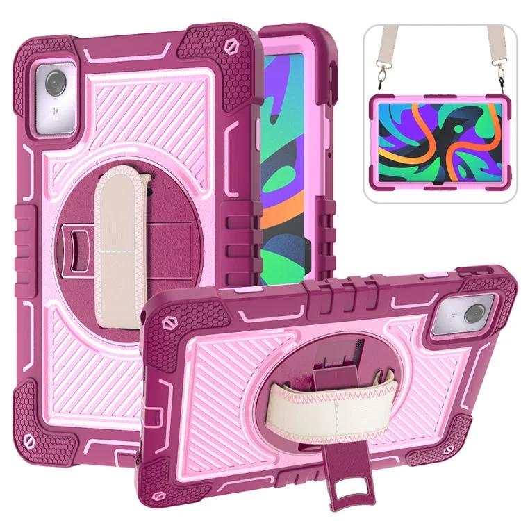 Для Lenovo Tab M11 Xiaoxin Pad 11 2024 чехол силиконовый + чехол-подставка для планшета из ПК с плечевым ремнем