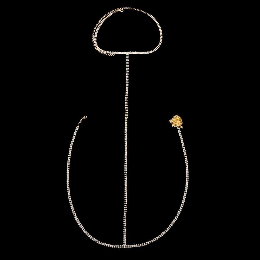 Rhinestone Body Chain Jewelry Making Supplies Women Sexy Shining Multi Layer Tassel Bra Body Chain Jewelry Lingerie