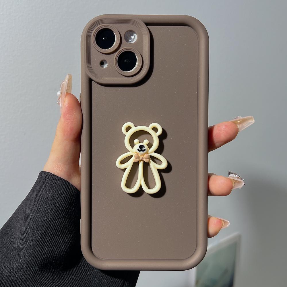 Корейский милый 3D чехол для телефона с изображением кофейного медведя для Tecno Spark 20 10 Pro 20 20C 10C 9 Camon 20 Funda Infinix Smart GO 8 Hot 40 Pro Cover