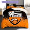 FC Lorient Bedding Quilt Set Quilt Cover Pillowcase Home Decoration Birthday Gift (1 * duvet cover + 2 * pillowcase, without core)
