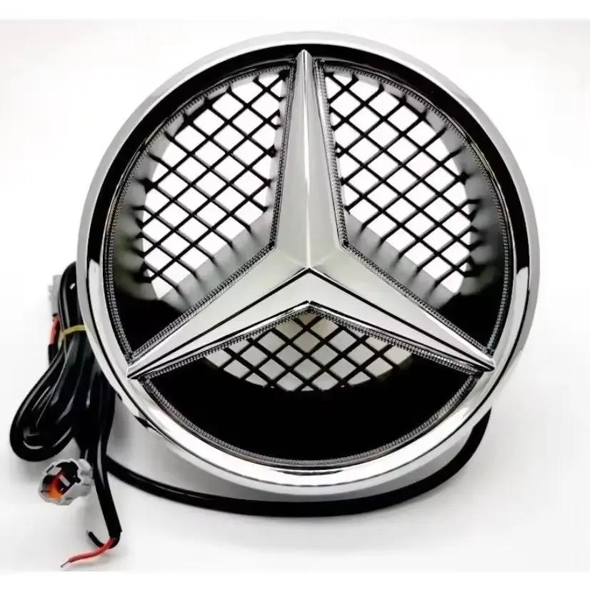 AABGY1 White Blue Red Light Car Front Grilled Star Emblem LED Illuminated Logo for Mercedes Benz W213 E-Class  2016-20191
