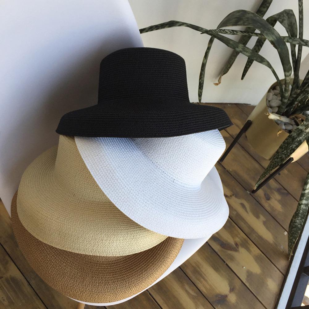 Sunscreen Hepburn Wind Straw Hat Fishing Cap Beachside Sun Hat Elegent Summer Beach Hat Outdoor