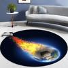 Soccer Ball Round Area Rug – Football Game Theme Carpet – Non-Slip Floor Mat for Living Room or Kids' Room, Washable Home Decor