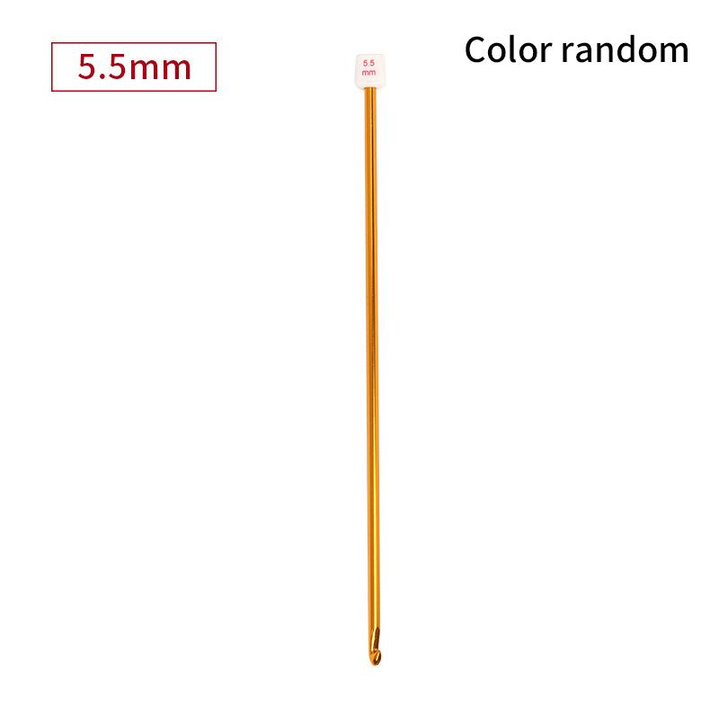 1 шт., иглы для свитера, разноцветные тунисские афганские крючки, длинные алюминиевые ткацкие инструменты, 2,5–8 мм