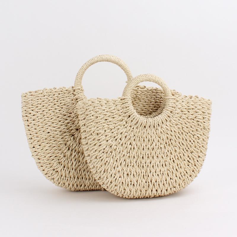Соломенные сумки для женщин, летняя сумка из ротанга, тканая пляжная сумка ручной работы, сумка в богемном стиле, Бали