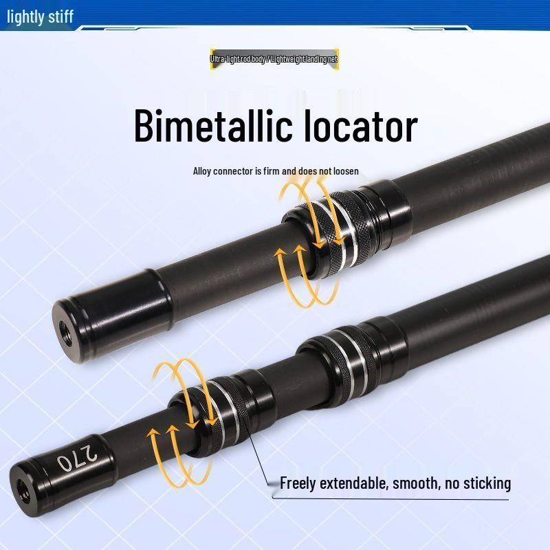 Телескопическая рыболовная сеть из углеродного волокна со складной головкой
