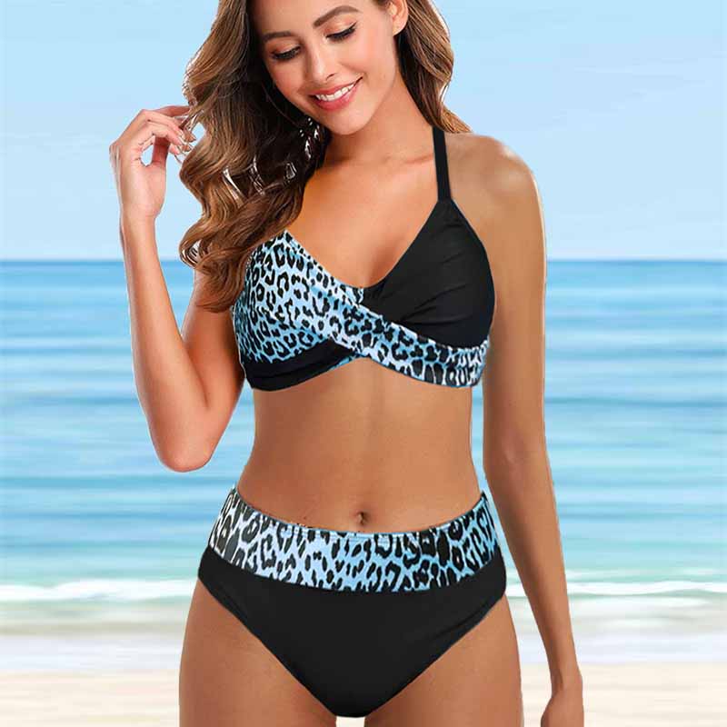 Женский сексуальный купальник-монокини, свободный купальник, винтажный комплект из двух предметов с принтом, купальник, женский купальный костюм, летний пляжный комплект бикини