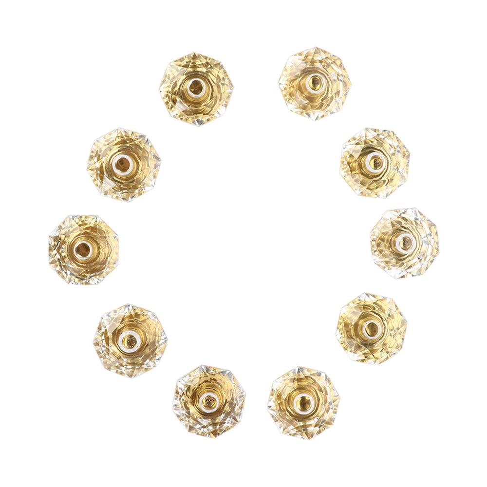 10pcs Cupboard Wardrobe Crystal Furniture Accessories Home Hardware Drawer Handle Pull Door Knob