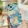 Phone case: 2D flat design suitable for iPhone 18 17 16 15 14 13 Pro protective case, pond playing with water, perfect Christmas and Halloween holiday