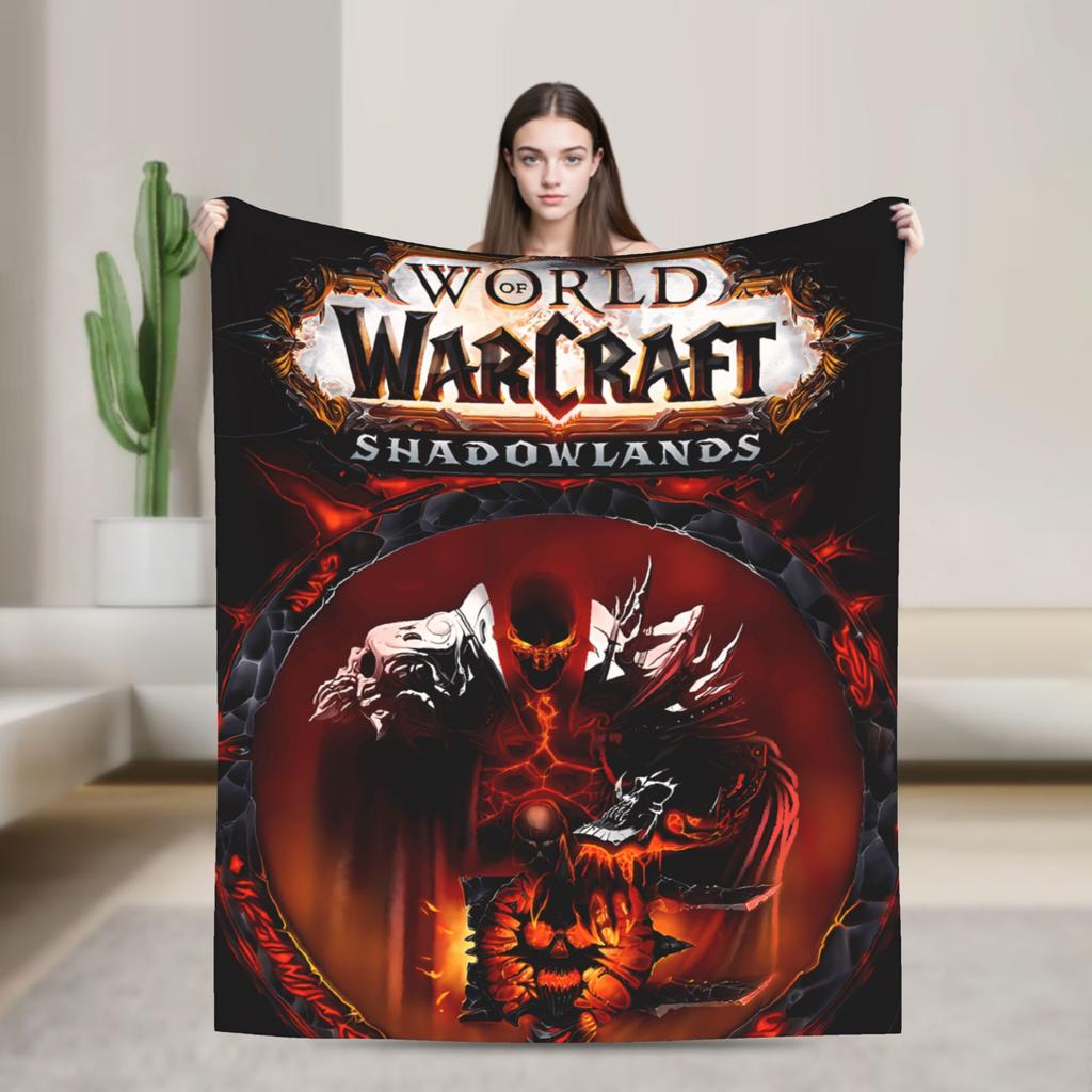 World of Warcraft, WOW Плед Игровой Качество Супер Теплый Плед Плетение Зимний Пикник На Открытом Воздухе Графический Покрывало