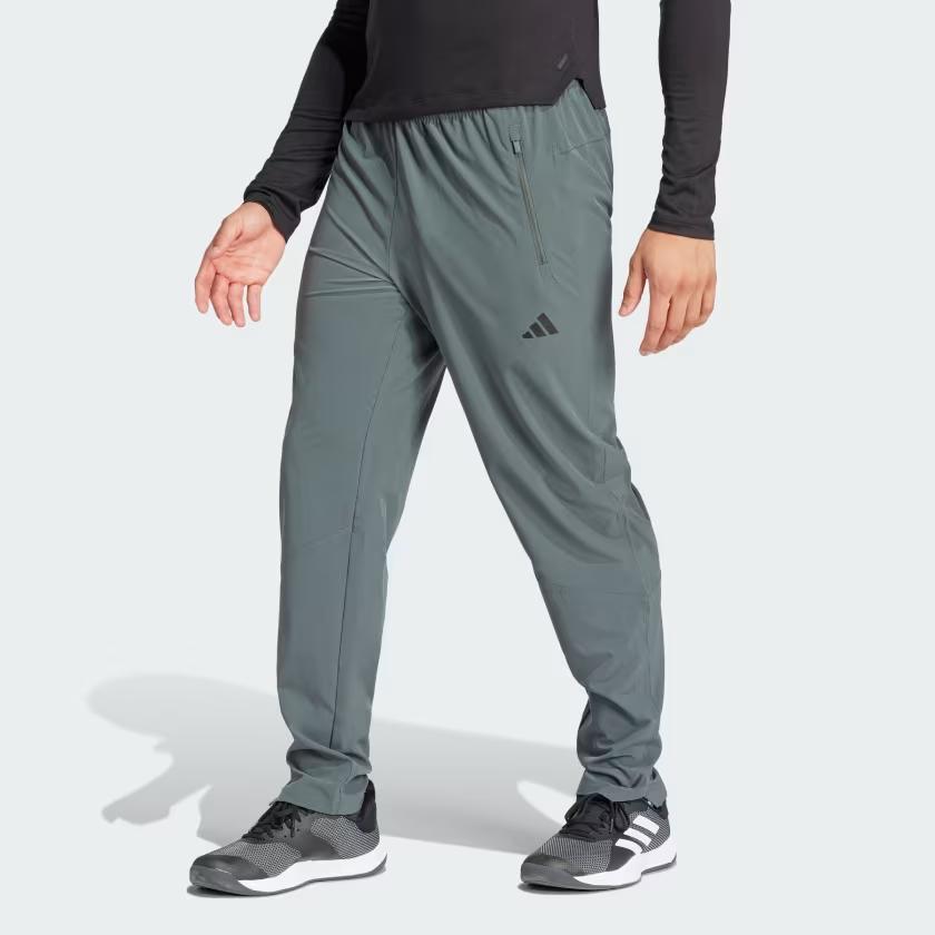 Adidas Workout Pants Sports Pants Men's Green Gray IS3789