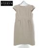FOXEY 24331 Beige Cashmerex Wool Sleeveless One-piece Dress 40 beigeUsed