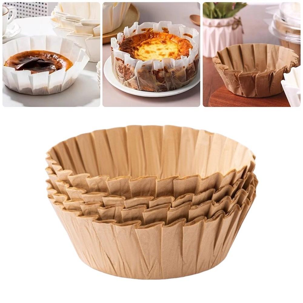 4/6/8inch Cake Pan Liner Oilproof Basques Cake Paper New Baking Papers Kitchen Use