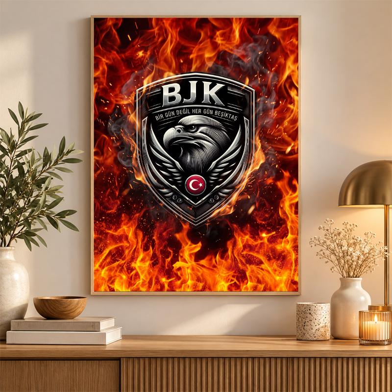 Beşiktaş FC Diamond Painting Kit 5D Full Drill DIY Diamond Mosaic Wall Art Home Decor
