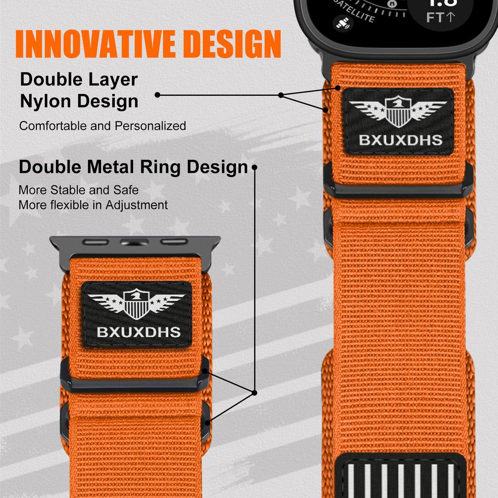 For Apple Watch Bands ultra 3 2 49mm 46mm 45mm 44mm 42mm 40mm Bracelet Correa iwatch Series 11 10 9 7 6 8 SE Nylon Loop Straps