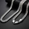 Pure 925 Silver Necklaces for Men 6MM 10MM Chain Necklace Collier 20/24inch Choker Fashion Male Jewelry Accessories Gifts