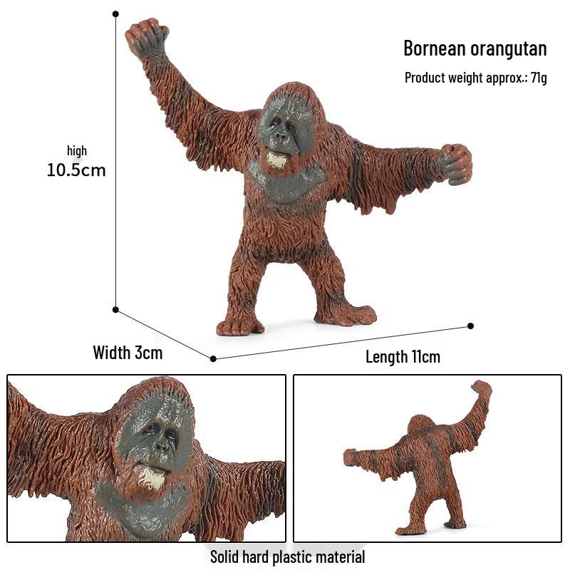 Large Red Orangutan Monkey Model - Cognitive Children's Zoo Gift