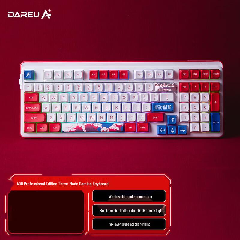Беспроводная механическая клавиатура DAREU A98 Pro с 98 клавишами, трехрежимная