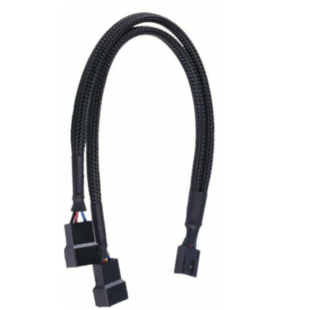 10 шт. 4-контактный PWM на двойной PWM в оплетке кабель-разветвитель питания для корпусных вентиляторов компьютера