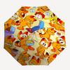 1 шт. Зонт Garfield для улицы - Автоматическое открытие/закрытие, Портативная 3-складная конструкция, Железный каркас с 8 ребрами, Идеальный подарок для поклонников, Путешественников, для повседневного использования. N015