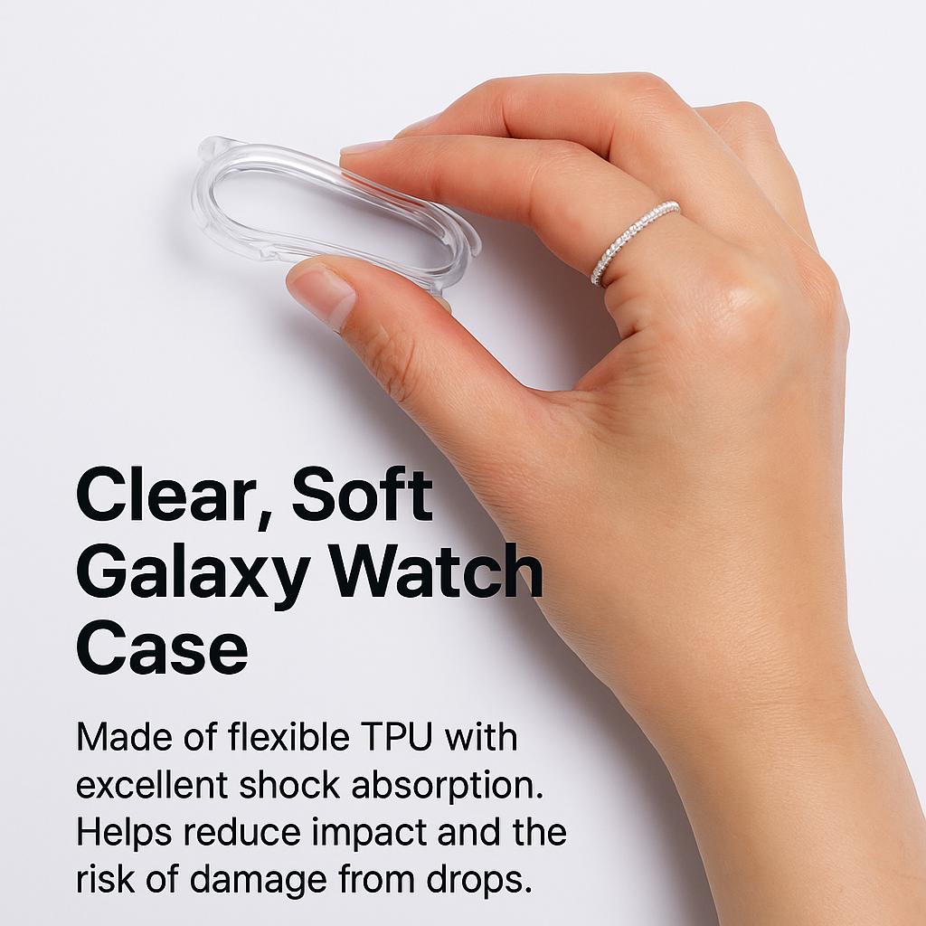Максимальная защита: Прозрачный чехол из ТПУ для Galaxy Watch 45 мм