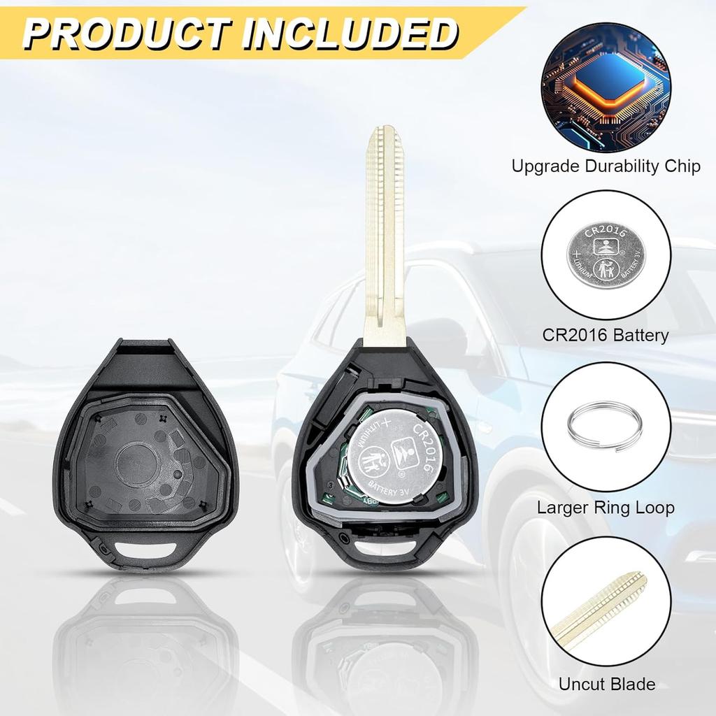 Key Fob Replacement for 2007-2011 Toyota Camry Car Keyless Entry Remote Control, HYQ12BBY, 4 Buttons