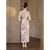 Pink new Chinese retro national style beautiful cheongsam 1011 new young models, pinched waist and thin temperament, daily wear