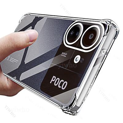 Противоударные прозрачные чехлы для Xiaomi Poco C65 Air Buffer Anti Drop Phone Bumper Poxo C55 C51 C50 C40 C41 C30 C3 Back Cover