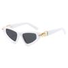 New Gradient Cat Eye Women Sunglasses  Personality Triangle Pc Metal Arrow Lock Design High Quality Trend Men Glasses Uv400