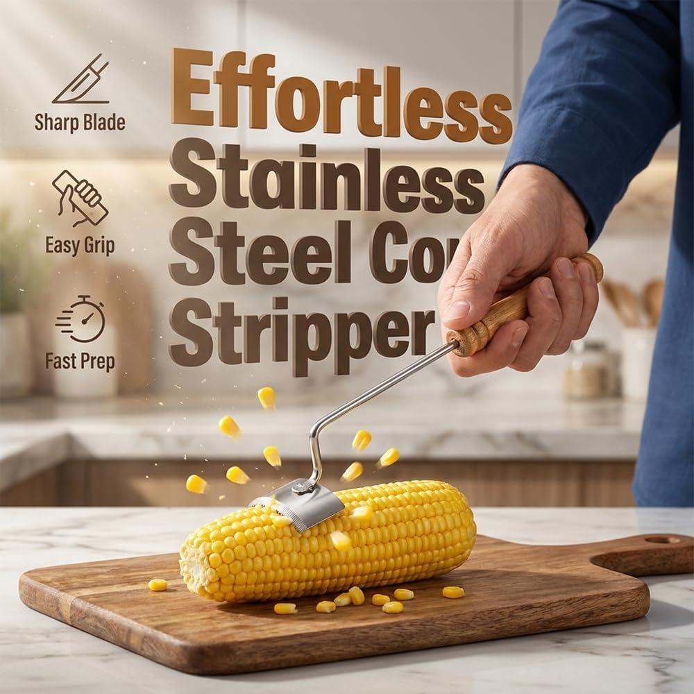 Corn Peeler, Professional Corn Peeler For Corn On The Cob, Ergonomic Curved Corn Cob Peeler Easy Clean Kitchen Gadget