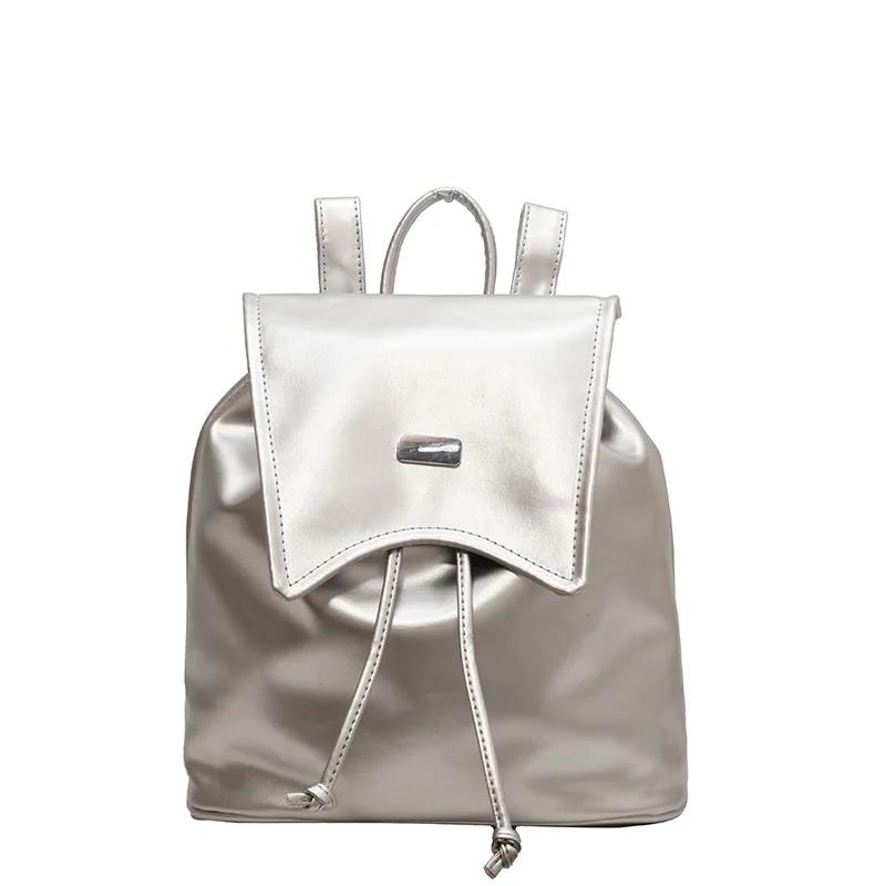 Мягкий ПУ задний карман женский рюкзак внутреннее отделение модный рюкзак