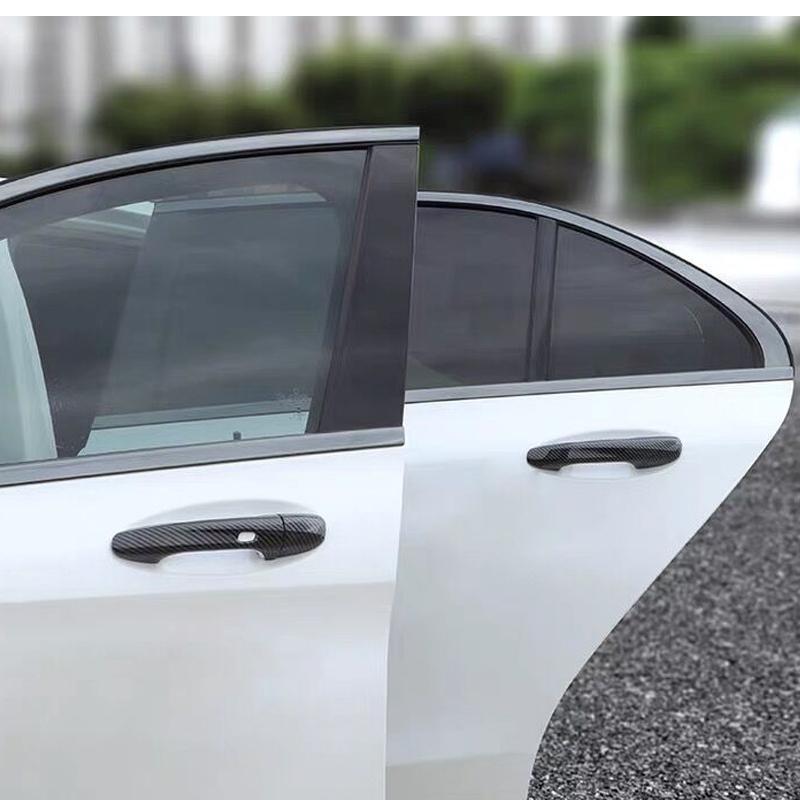 Внешняя отделка дверной ручки автомобиля из углеродного волокна, подходит для Mercedes Benz GLC E Class W205 X253 W213 2016 2017 2018