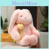 Плюшевая игрушка-кролик из мягкой коротковорсовой ткани в качестве подарка на день рождения для детей