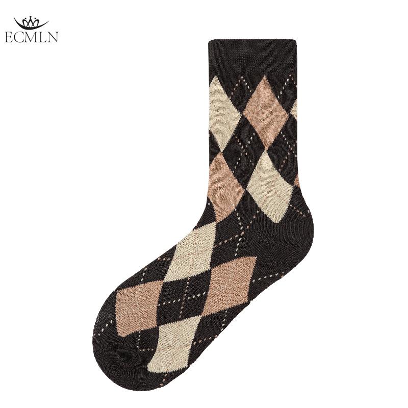 Women's Socks New Autumn and Winter Diamond Thick Warm Ladies' Women Mid-tube Socks