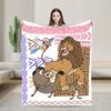 Lion King  Blanket Funny Cartoon Simba  Fleece Funny Warm Throw Blankets for Home Autumn/Winter