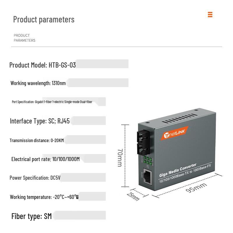 netLINK HTB-GS Series Gigabit Fiber Transceiver