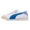 Puma Roma Удобные Простые Ретро Синтетическая Кожа Прочные Дышащие Низкие Повседневные Кроссовки для Бега Унисекс кроссовки Белый Синий 398332-07