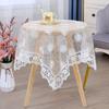 Hollow Square Floral Tablecloth Washable Knitted Lace Tablecloth Europe Rural Table Cloth Desk