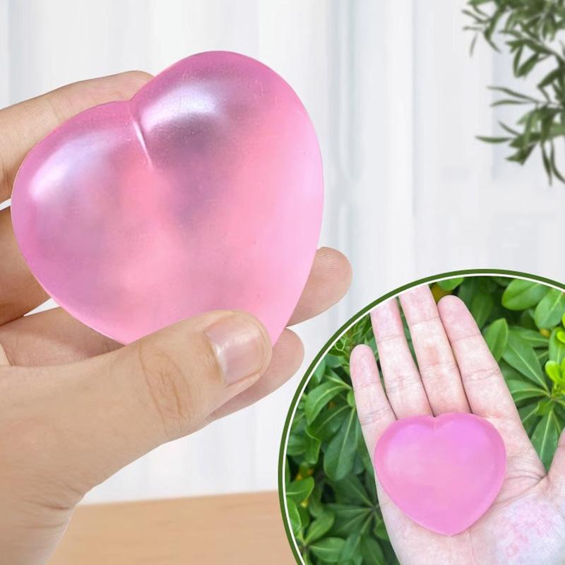 Cute Love Heart Mochi Squishy Toys Stress Sugar Balls Slow Rising Color Changing Under Sun Sensory Fidget Toy For Adults Kids