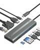 Хаб с 4K LAN 100 Вт PD и USB 5 Гбит/с, совместимый с iPad и ноутбуками, 9-в-1 USB-C USB-C HDMI, Разрешение, Порт, Зарядка, 3.0 Высокоскоростной
