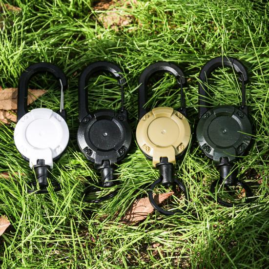 2 шт. прочный выдвижной брелок для ключей держатель значка многофункциональный инструмент карабин зажим ключи значки тактическая катушка удостоверения личности с выдвижным шнуром