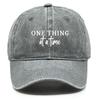 ONE THING at a time" Print Snapback Sun Hat, Trucker Hat Cozy Sunshade Solid Color Solid Adjustable Baseball Hat