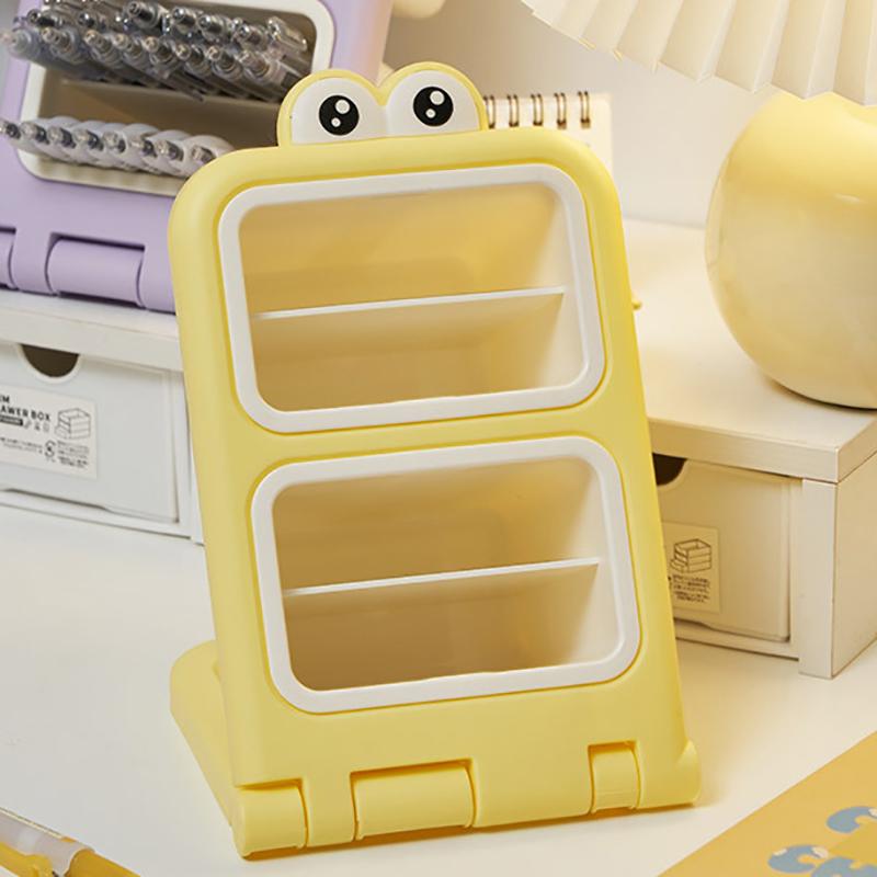 Наклонный держатель для ручек, подставка для канцелярских товаров, органайзер для хранения косметики, настольный органайзер для общежития колледжа, офиса, школы