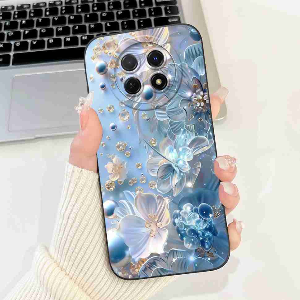 For Huawei nova Y91 Case STG-LX1 Cute Cartoon Rabbit Soft Silicone Cover For Huawei Enjoy 60X STG-AL00 6.95" Butterfly Shell